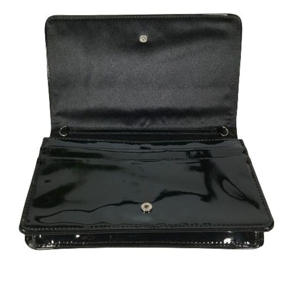 COACH Signature Clutch Wallet Evening Bag Purse Black Grey Silver Logo Monogram - Picture 7 of 12